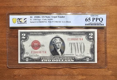 Fr.1508 1928G $2 Two Dollars Legal Tender Note, PCGS 65 EPQ - Image 1 of 2