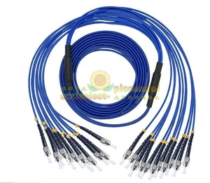 5M Indoor Armored ST-ST UPC 12 Strand Single-Mode 9/125 Fiber Optic Patch Cord - Picture 1 of 1