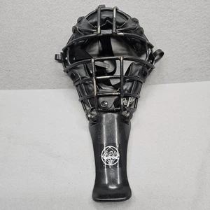 Vintage Rawlings Black Catcher's Face Mask Arbitro con protezione collo ASA - Foto 1 di 12