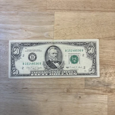Old 50 Dollar Bill (1990) - Image 1 of 2