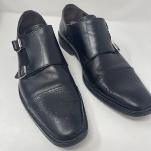 TO BOOT NEW YORK #1444 DOPPIO CINTURINO MONACO PELLE NERA ELEGANTE SCARPA CAPPUCCIO PUNTA 9 - Foto 1 di 12