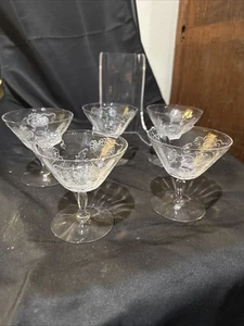 Fostoria Glass Rogene Pattern 5 Sherbets 37/8 In - Picture 1 of 12