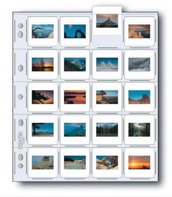 Print File 2x2-20B Archival Storage Sheets for 20 Slides, 100 Pages - Image 1 of 2