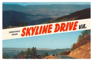 Virginia Skyline Drive Shenandoah Valley Blue Ridge Parkway Vintage Postkarte - Bild 1 von 2