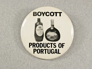 Boycott Products of Portugal 70er Jahre Button Locking Pin Back - Bild 1 von 2