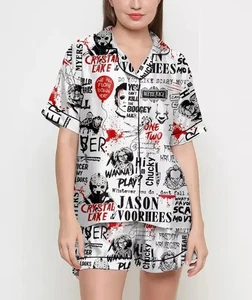 Midnight Horror Figur Pyjama Set Spooky Halloween Geschenk Nachtwäsche - Bild 1 von 5