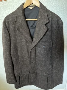 $400 Joseph Abboud HIGHLANDS Wool Blend MADE IN ITALY Chocolate Blazer- Sz SMALL - Picture 1 of 8