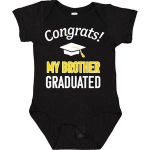 Inktastic Congrats! My Brother Graduated With Cap Baby Bodysuit School Sibling - Picture 1 of 10