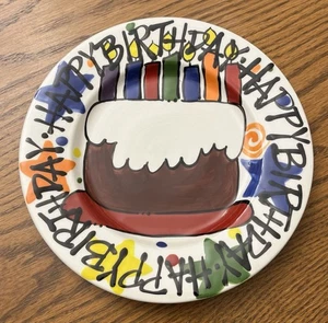 Magnolia Lane Happy Birthday Kuchenteller - kann personalisiert werden NEUWERTIG - Bild 1 von 2