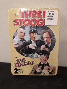The Three Stooges and W.C. Fields (DVD, 2009, 2-Disc Set) Collector's Tin Case - Picture 1 of 2