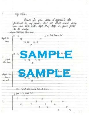 Genuine Jason Becker Handwritten Lessons Tabs Cacophony David Lee Roth Tablature - Image 1 of 4