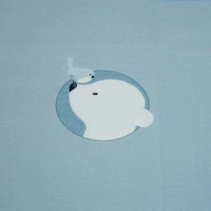 0,6 m Little Icebear, panel de jersey, cabeza de oso polar, Hilco, A 3915/80 (23,33 EUR/m) - Imagen 1 de 2