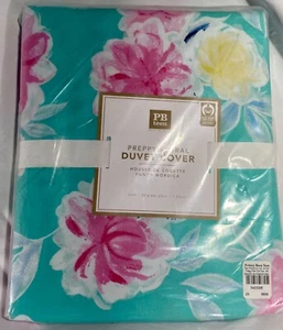 Pottery Barn Teen “Preppy Floral” Duvet Cover~Twin~Reversible~NIP! - Picture 1 of 10