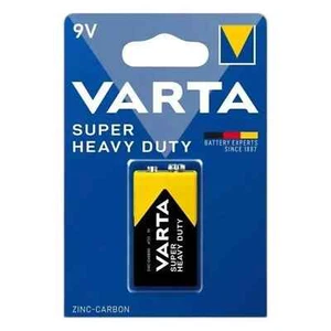 batteria varta zinco carbone superlife pila 6F22 transistor 9V - Foto 1 di 3