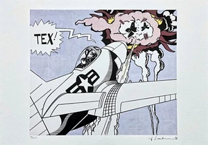 ROY LICHTENSTEIN - Tex - signed, numbered edition 93/150, 50x35 cm - Picture 1 of 5