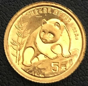 1990 China Gold Panda 1/20 ozt 999 Gold Coin * - Picture 1 of 2