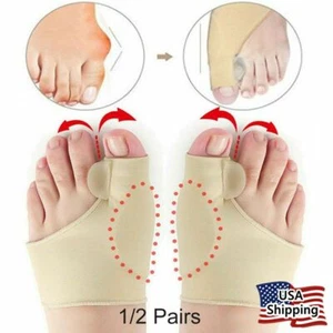 2-4PCS Valgus Big Toe Bunion Straightener Splint Corrector Pain Relief Foot Care - Picture 1 of 11