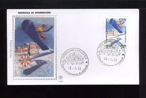 2001 ITALIA FDC FILIGRANO 15.1.2001  MONDIALI DI SNOWBOARD - Foto 1 di 1
