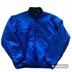 Raro Pullover Patagonia Puffball Talla L Azul Negro Hecho en EE. UU. Chaqueta De Colección Para Hombre - Imagen 1 de 8