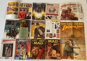 INDIANA JONES MOVIE 12pc Lot Comic Magazine + Promo Poster + Ad + Book - Picture 1 of 8