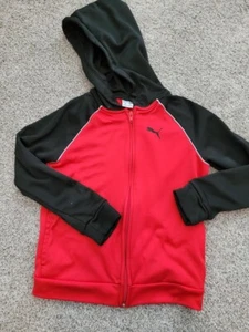 Kid's Puma black/red zip-front hoodie (size 7/8, Youth S) - Picture 1 of 1