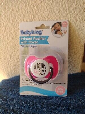 *NEW BABY KING #BORN TO BOSS, SILICONE PACIFIER, See Description, Fast Shipping* • 3.99$