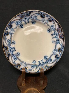 Antique Flow Blue/Gold Gild Royal Staffordshire Eng. Pottery Plate "Iris" 6.25" - Picture 1 of 9