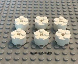 LEGO 6 mattoncini rotondi bianchi 2x2 *NUOVO* - Foto 1 di 1