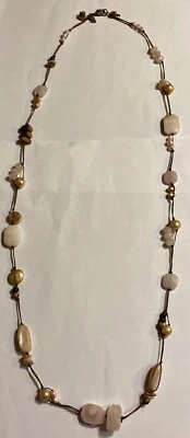 Collar Silpada Plata de Ley 925 Perla Rosa Madera y Cuarzo Rosa N1428 Foto 1 de 3