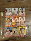 1982 Cracker Jack baseball card uncut sheet Topps Mickey Mantle Doby Ford HOFers