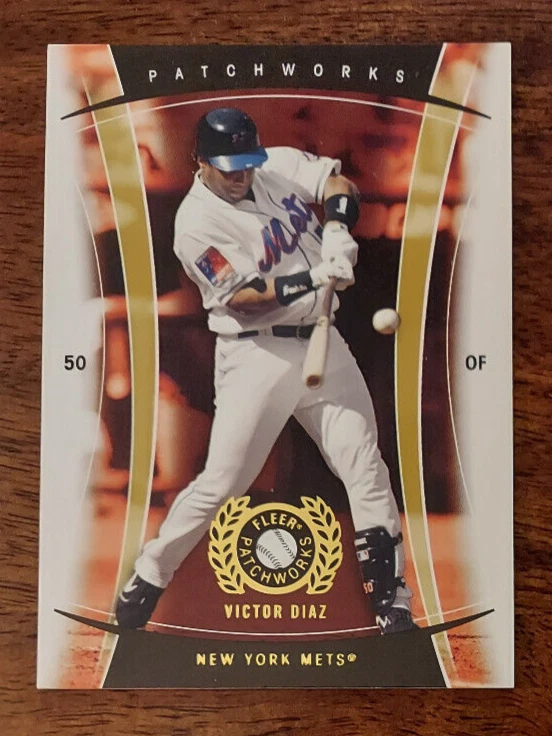 Victor Diaz (Mets) 2005 Fleer Patchworks baseball GOLD (only 99 made) - Image 1 of 1
