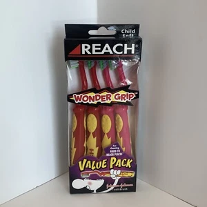 Reach Childrens Wonder Grip Toothbrushes New Pack of 4 - Picture 1 of 6