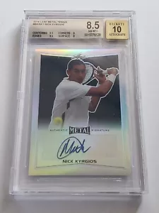 2016 Leaf Metal Tennis Silver Signature Rainbow Nick Kyrgios RC BGS 8.5 Auto 10 - Picture 1 of 2