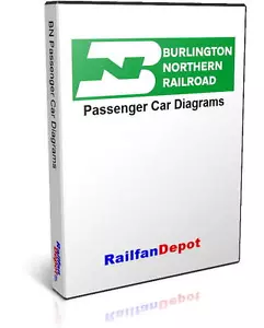 Diagramas de autos de pasajeros Burlington Northern - PDF en CD - RailfanDepot - Imagen 1 de 3