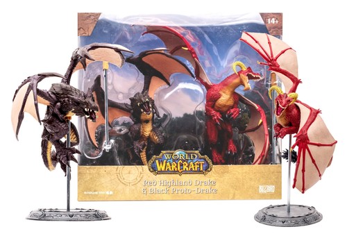 World Of Warcraft – Highland Drake Rouge & Proto-Drake Noir – McFarlane Dragons