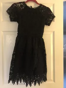 MISS BEHAVE GIRLS Size 14 Kids Dress Black Lace Party Formal - Picture 1 of 9