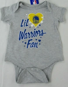 Golden State Warriors NBA Outer Stuff Baby's Blue Short Sleeve Bodysuit - Picture 1 of 6