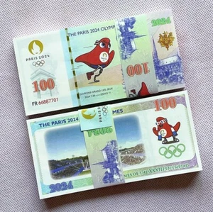 100 Pieces Of 2024 Paris Olympics Games Mascot Commemorative coupon/With UV Mark - Picture 1 of 5