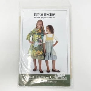 INDYGO JUNCTION Teatime Dress Coat pattern IJ820 - sizes 3, 4, 5, 6, 7/8 Uncut - Picture 1 of 2