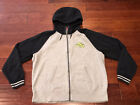 Nike 612857-011 Mens AW77 Gray Black Neon Fleece Full Zip Hoodie Sweatshirt XL
