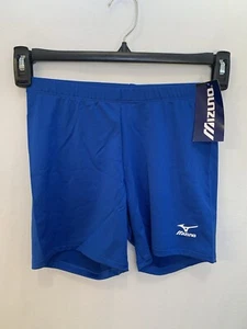 Mizuno Performance Girls SIZE M Shorts Blue Athletic Volleyball Cheer Dance USA - Picture 1 of 6