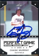 2015 Leaf Perfect Game National Showcase #49 Chase Murray Signed Auto