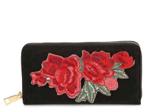 NWT $40.00 Urban Expressions Women's Velvet Wallet - Black - Picture 1 of 3