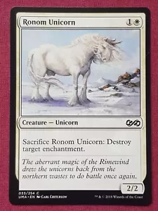 Magic The Gathering ULTIMATE MASTERS RONOM UNICORN white card MTG - Picture 1 of 2
