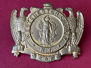 Very Rare Early 1900's Westchester County New York Police Hat/Cap Badge NY State - Picture 1 of 2
