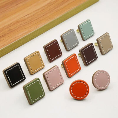 Möbelknopf Möbelgriffe Leder Schrankgriff Kommode Schubladenknöpfe MÖBELKNAUF - Bild 1 von 4