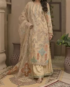 Indian Pakistani Long shirt designer dress. Eid Collection 2023 shalwar kameez.. - Picture 1 of 3