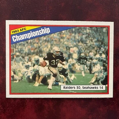 1984 Topps Set MARCUS ALLEN 1983 AFC CHAMPIONSHIP #7 RAIDERS SEAHAWKS - NM/MINT+ - Image 1 of 2