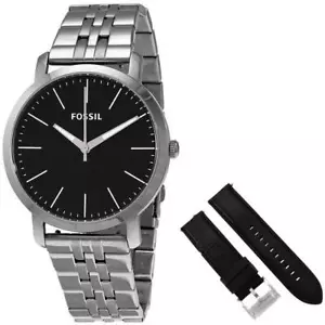 Reloj de Hombre + Correa FOSSIL LUTHER BQ2466SET Acero Inoxidable Cuero Negro - Imagen 1 de 1