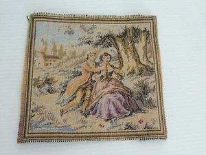 VINTAGE ANTIQUE VICTORIAN STYLE 6 " X 6" MADE IN FRANCE TAPESTRY NEW - Picture 1 of 5